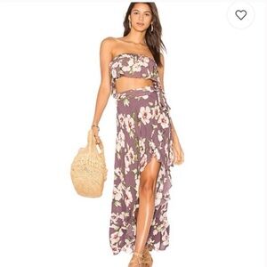 Blue Life Purple Floral Two-Piece Set Size XS